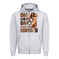 Heather Grey one month can't hold our history Zipper Hoodie - Zillion Design Studio