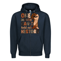 Navy one month can't hold our history Zipper Hoodie - Zillion Design Studio