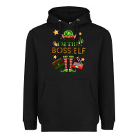 Black im the boss elf Heavyweight Hoodie - FaDigitalArtStudio