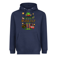Navy im the boss elf Heavyweight Hoodie - FaDigitalArtStudio