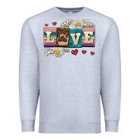 Heather Grey love dog Premium Sweatshirt - AdoDesignShop