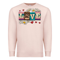 Pale Pink love dog Premium Sweatshirt - AdoDesignShop