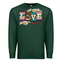 Sports Green love dog Premium Sweatshirt - AdoDesignShop