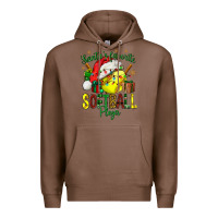 Chestnut Santa's Favorite Softball player Premium Hoodie - NancyCooperArtShop