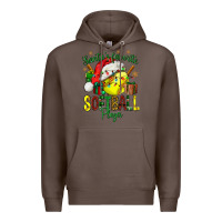 Coffee Santa's Favorite Softball player Premium Hoodie - NancyCooperArtShop