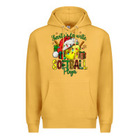 Mustard Santa's Favorite Softball player Premium Hoodie - NancyCooperArtShop