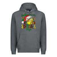 Rock Santa's Favorite Softball player Premium Hoodie - NancyCooperArtShop