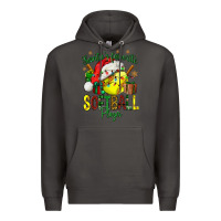 Smoke Santa's Favorite Softball player Premium Hoodie - NancyCooperArtShop