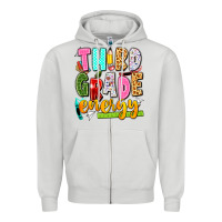 Dove Grey third grade energy Zipper Hoodie - texasbilliewilder