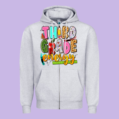 Zipper Hoodie third grade energy