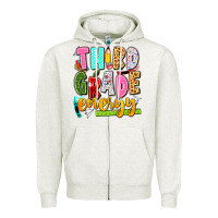 Oatmeal Heather third grade energy Zipper Hoodie - texasbilliewilder
