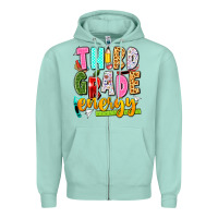 Seafoam third grade energy Zipper Hoodie - texasbilliewilder