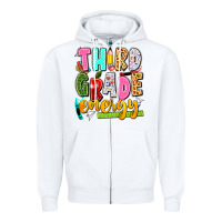 White third grade energy Zipper Hoodie - texasbilliewilder