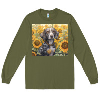 Army Green beagle Long Sleeve Tee - Unal Design
