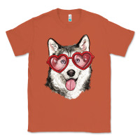 Copper husky with love glasses Classic Tee - RanaPortraitStore