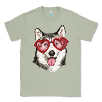 Matcha husky with love glasses Classic Tee - RanaPortraitStore