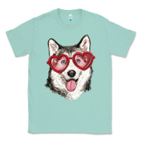Seafoam husky with love glasses Classic Tee - RanaPortraitStore