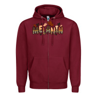 Burgundy melanin butterfly Zipper Hoodie - Zillion Design Studio