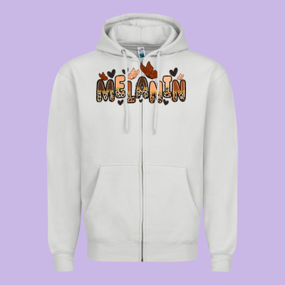 Melanin Butterfly Zipper Hoodie Designed By Zillion Design Studio