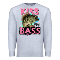Heather Grey kiss my bass Premium Sweatshirt - JahusDesignShop