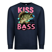 Navy kiss my bass Premium Sweatshirt - JahusDesignShop