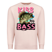 Pale Pink kiss my bass Premium Sweatshirt - JahusDesignShop