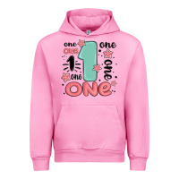 Fuchsia Pink one  one one one Urban Hoodie - MaliasSmallBusiness