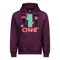 Mauve Wine one  one one one Urban Hoodie - MaliasSmallBusiness