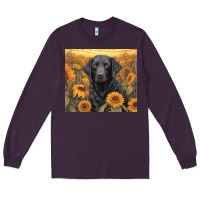 Plum black lab Long Sleeve Tee - Unal Design