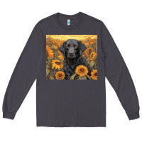 Smoke black lab Long Sleeve Tee - Unal Design