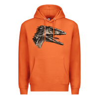Carrot Deinonychus Face Premium Hoodie - LillyAllenDesigns