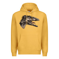 Mustard Deinonychus Face Premium Hoodie - LillyAllenDesigns