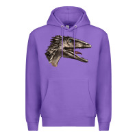 Purple Deinonychus Face Premium Hoodie - LillyAllenDesigns