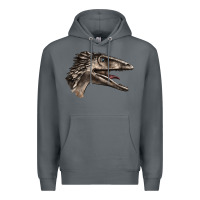 Rock Deinonychus Face Premium Hoodie - LillyAllenDesigns