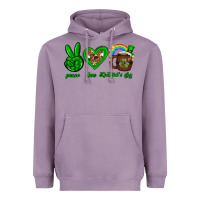 Lavender Peace love luck St. Patrick's Day Heavyweight Hoodie - Neo Western