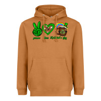 Meerkat Peace love luck St. Patrick's Day Heavyweight Hoodie - Neo Western