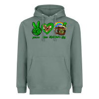 Sage Peace love luck St. Patrick's Day Heavyweight Hoodie - Neo Western