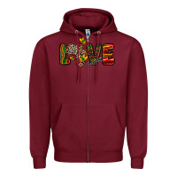 Burgundy love africa map Zipper Hoodie - Zillion Design Studio