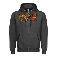 Charcoal Heather love africa map Zipper Hoodie - Zillion Design Studio