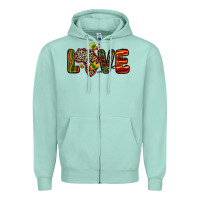 Seafoam love africa map Zipper Hoodie - Zillion Design Studio