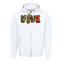 White love africa map Zipper Hoodie - Zillion Design Studio
