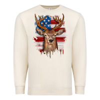 Sandshell deer american flag Premium Sweatshirt - JahusDesignShop