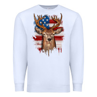 White deer american flag Premium Sweatshirt - JahusDesignShop