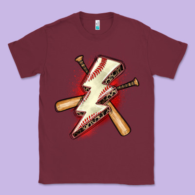 Classic Tee baseball lightning bolt