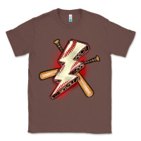 Chestnut baseball lightning bolt Classic Tee - Zillion Design Studio