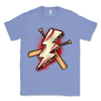 Colony Blue baseball lightning bolt Classic Tee - Zillion Design Studio