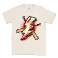 Natural baseball lightning bolt Classic Tee - Zillion Design Studio