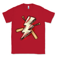 Red baseball lightning bolt Classic Tee - Zillion Design Studio