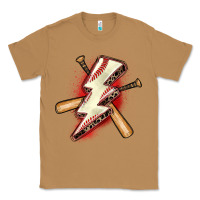Toasted Coconut baseball lightning bolt Classic Tee - Zillion Design Studio