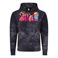 Cloud Black pink christmas coffee cups Vintage Hoodie - AdoDesignShop